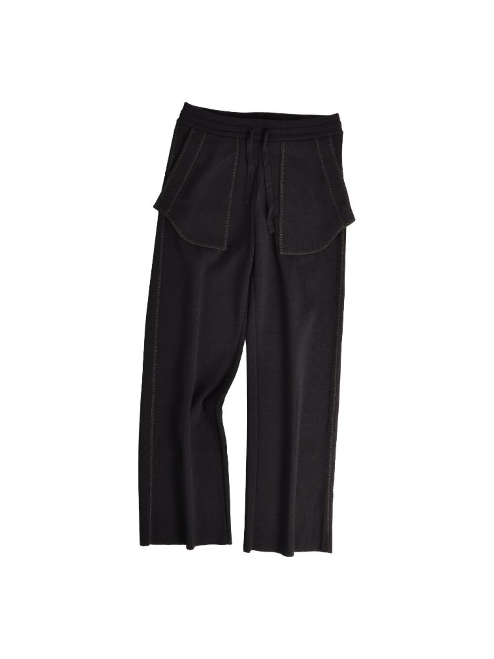 Louis Vuitton Pants Knit Long Easy Wool Nylon Black S